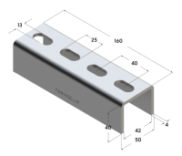 TERMOCLIP 09248001 Соединитель продольный седельный 41 4F4 50x40x160, 4 мм