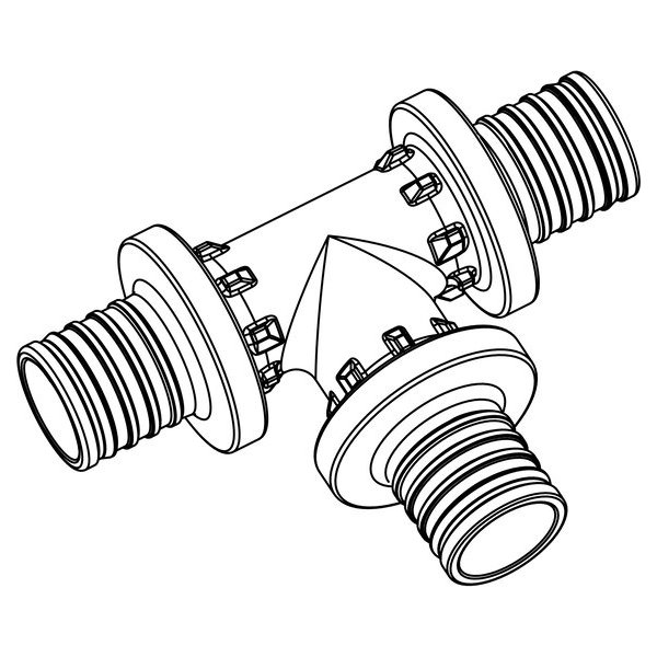 РЕХАУ 14562801001 RAUTITAN RX+ Тройник равнопроходный 50-50-50, бронза