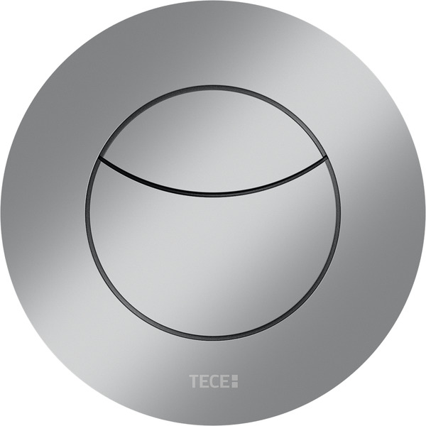 TECE 9240983 TECEflushpoint Пневматическая дистанционная пластиковая панель смыва унитаза для двойной системы смыва, круглая, хром матовый
