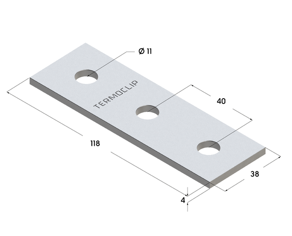 TERMOCLIP 09258001 Пластина соединительная 38–41 4F3 38x4x118, 4 мм