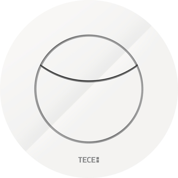 TECE 9240981 TECEflushpoint Пневматическая дистанционная пластиковая панель смыва унитаза для двойной системы смыва, круглая, белая
