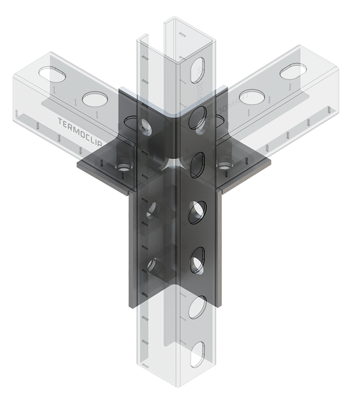 TERMOCLIP 09254303 Соединитель 3D угловой 38-41 4F8 xx, 4 мм