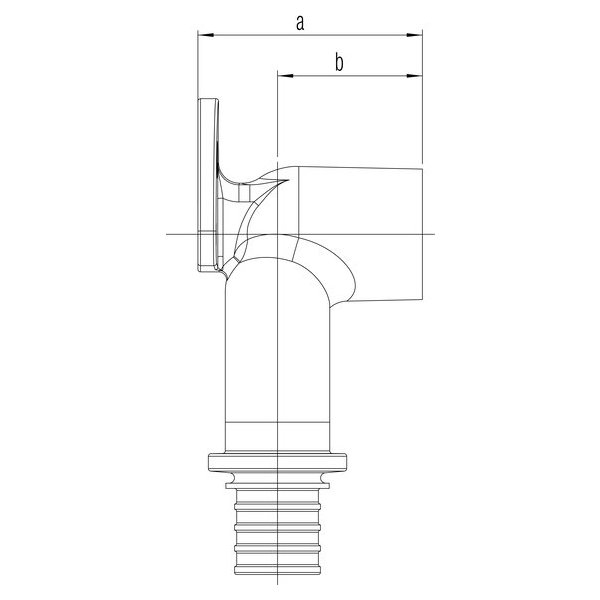 РЕХАУ 14564161001 RAUTITAN RX+ Проточный настенный угольник 16/20-Rp 1/2 короткий, бронза
